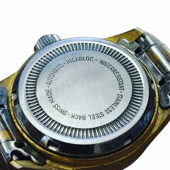 Samuel Gassan Ronda Matic 4138 Automatic Watch Vintage1980s Two Tone Bracelet main image 10